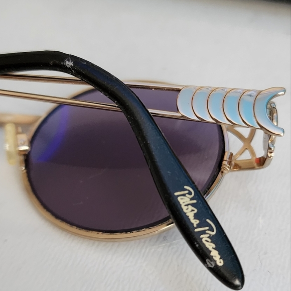 PALOMA PICASSO x VINTAGE 8410 290 Gold rim glasses 90s round sunglasses - Picture 16 of 16